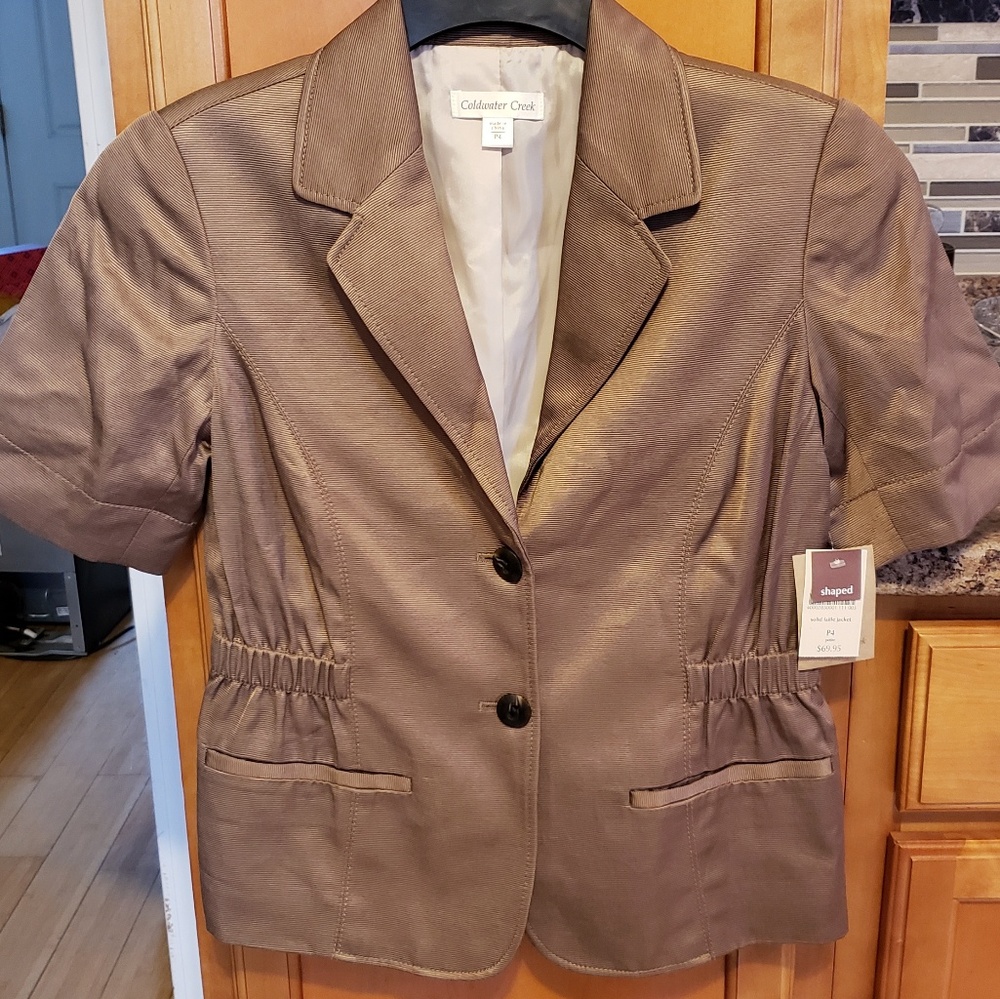 Coldwater Creek Short Sleeved Lined Blazer
